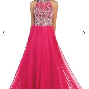 Royal queen hot pink dress